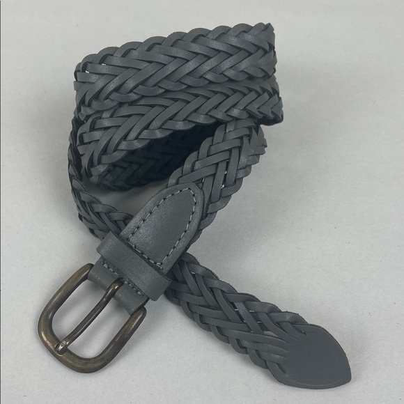 Vintage Belt Braided Leather Gray - Picture 2 of 10